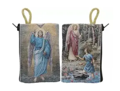 POCHETTE BRODÉE SAINT GABRIEL ET RAPHAEL 11*7CM
