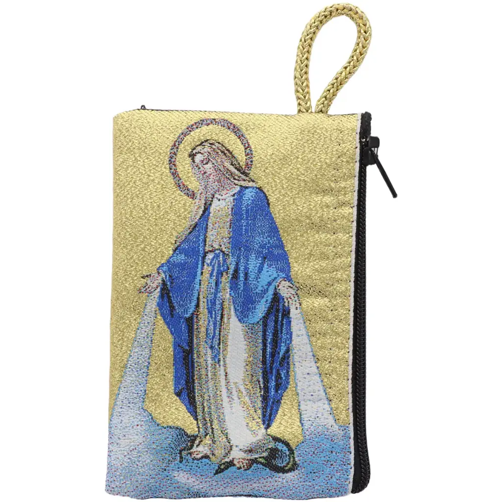 POCHETTE BRODEE "VIERGE MIRACULEUSE" 10 X 7CM