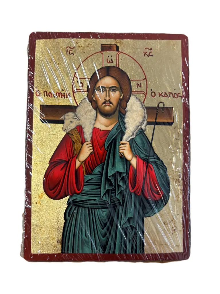 ICONE GRECQUE DU BON BERGER 14X10CM