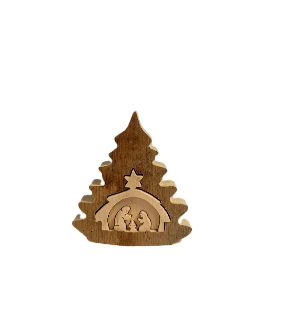 PETTIE CRECHE BOIS IMBRIQUEE 8.5CM