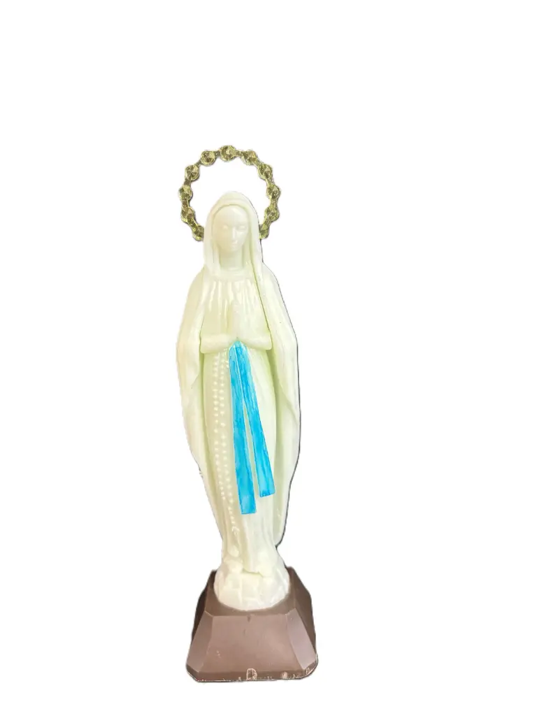 STATUE VIERGE DE LOURDES FLUORESCENTE 19CM