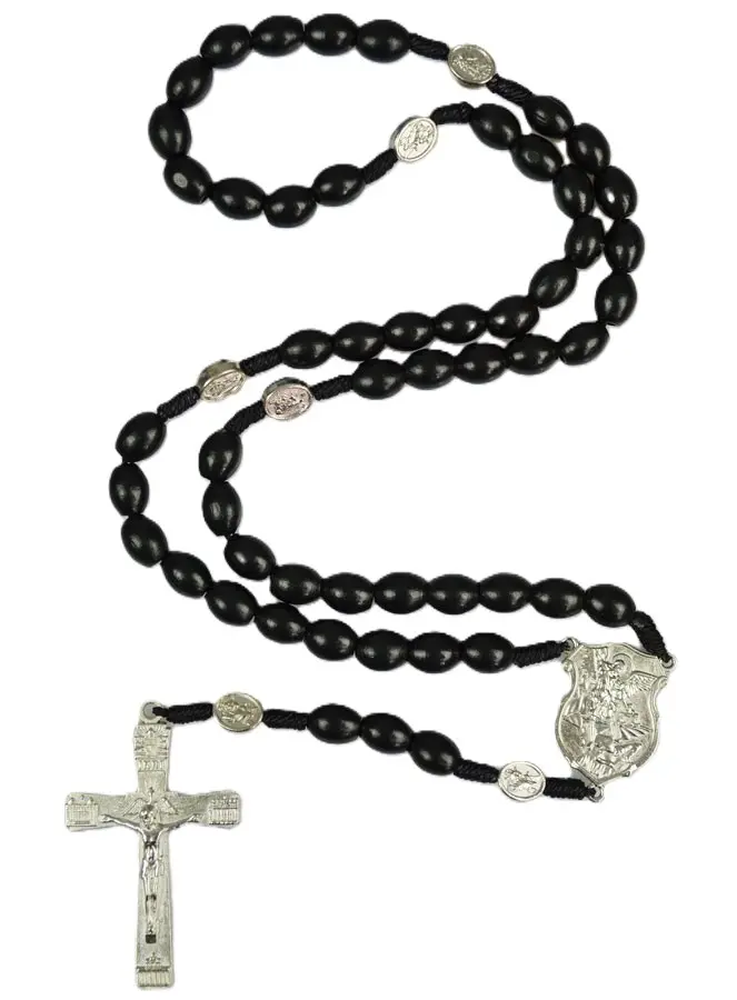 CHAPELET DE SAINT MICHEL EN BOIS NOIR