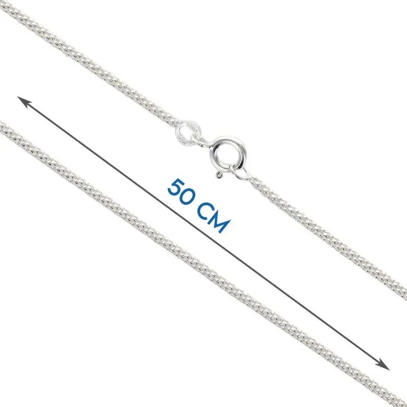 CHAINE EN ARGENT 925 50CM MAILLE RONDE