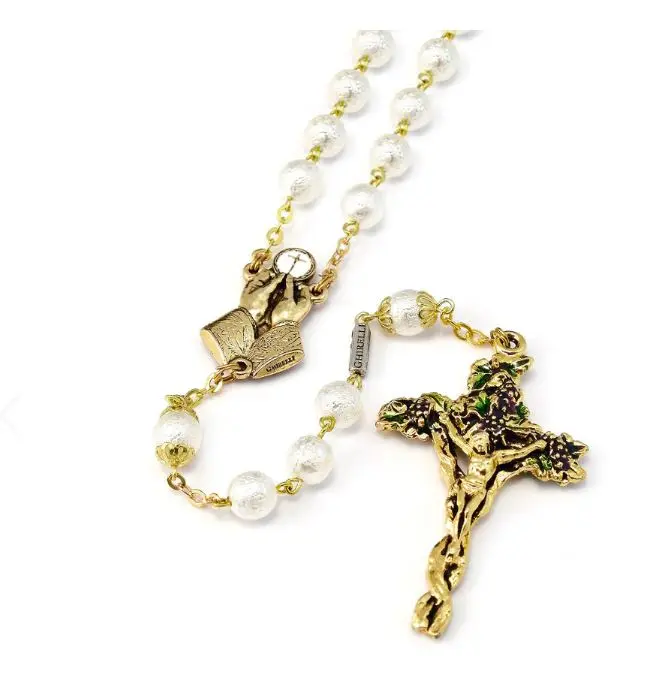 CHAPELET HOLY COMMUNION VINE & PEARL/GOLD