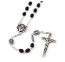 CHAPELET DE SAINT JOSEPH BLACK & SILVER ROSARY