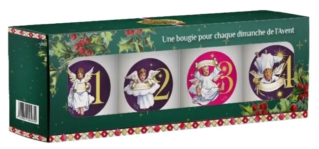 COFFRET KIT DE 4 BOUGIES VEILLEUSES DE L'AVENT
