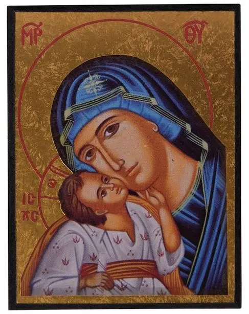 VIERGE DE TENDRESSE - MINI ICONE AUTOCOLLANTE 7X5 CM -