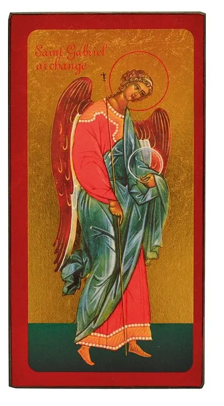 SAINT GABRIEL - ICONE DOREE A LA FEUILLE 15,5X9,6 CM - 393.63