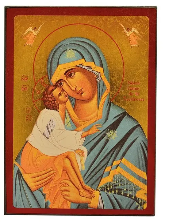 NOTRE DAME DE LA TENDRESSE - MINI ICONE AUTOCOLLANTE 7X5 CM -