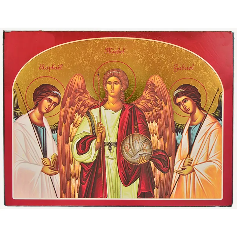 LES 3 ANGES - MINI ICONE AUTOCOLLANTE 9,5X6,5 CM -