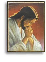 LE CHRIST EN PRIERE - ICONE AUTOCOLLANTE 8X7 CM -  866.13