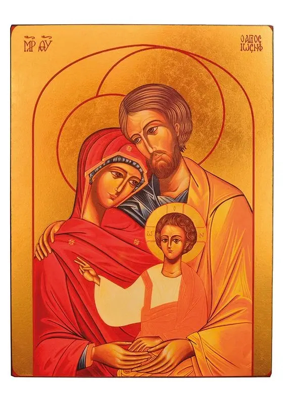 LA SAINTE FAMILLE - ICONE AUTOCOLLANTE 8X7 CM -
