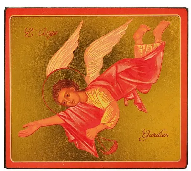 L'ANGE GARDIEN - ICONE AUTOCOLLANTE 8X7 CM -