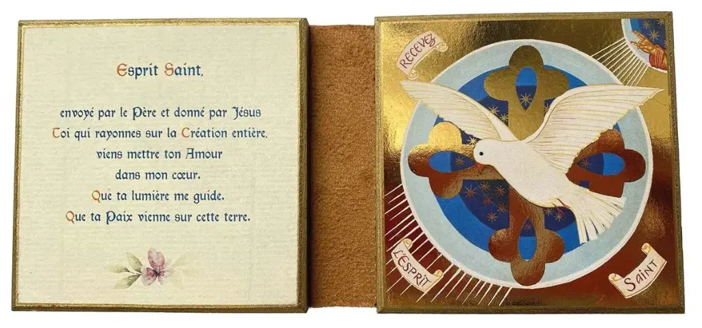 LA COLOMBE DE L'ESPRIT SAINT - DIPTYQUE 8X18 CM - 652.F4