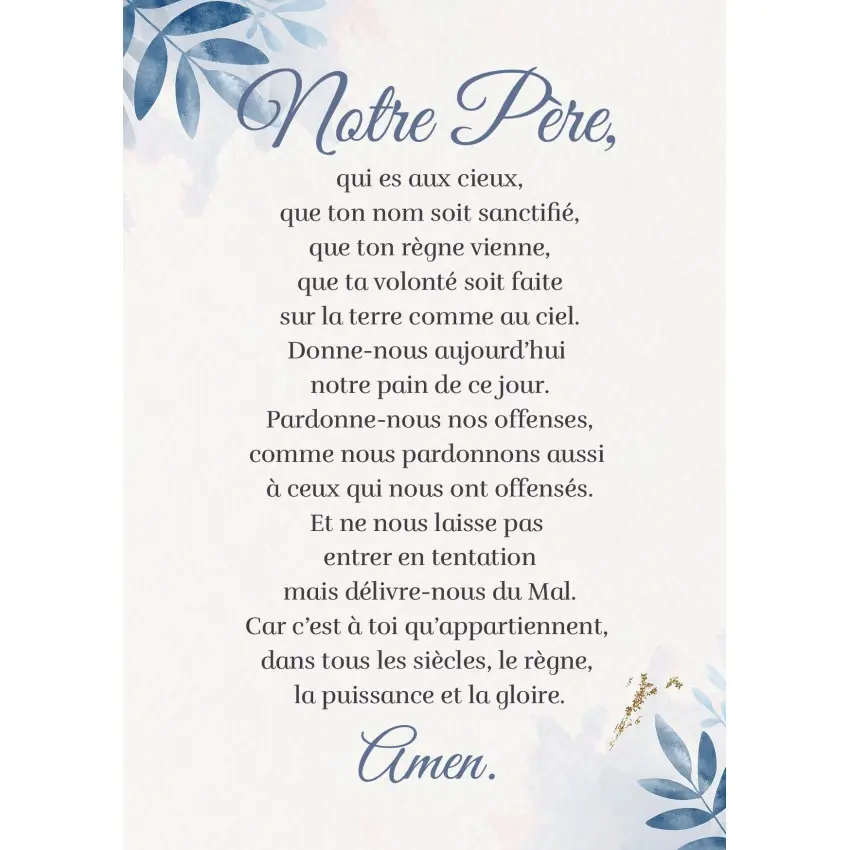 CARTE POSTALE "NOTRE PERE" BLEU