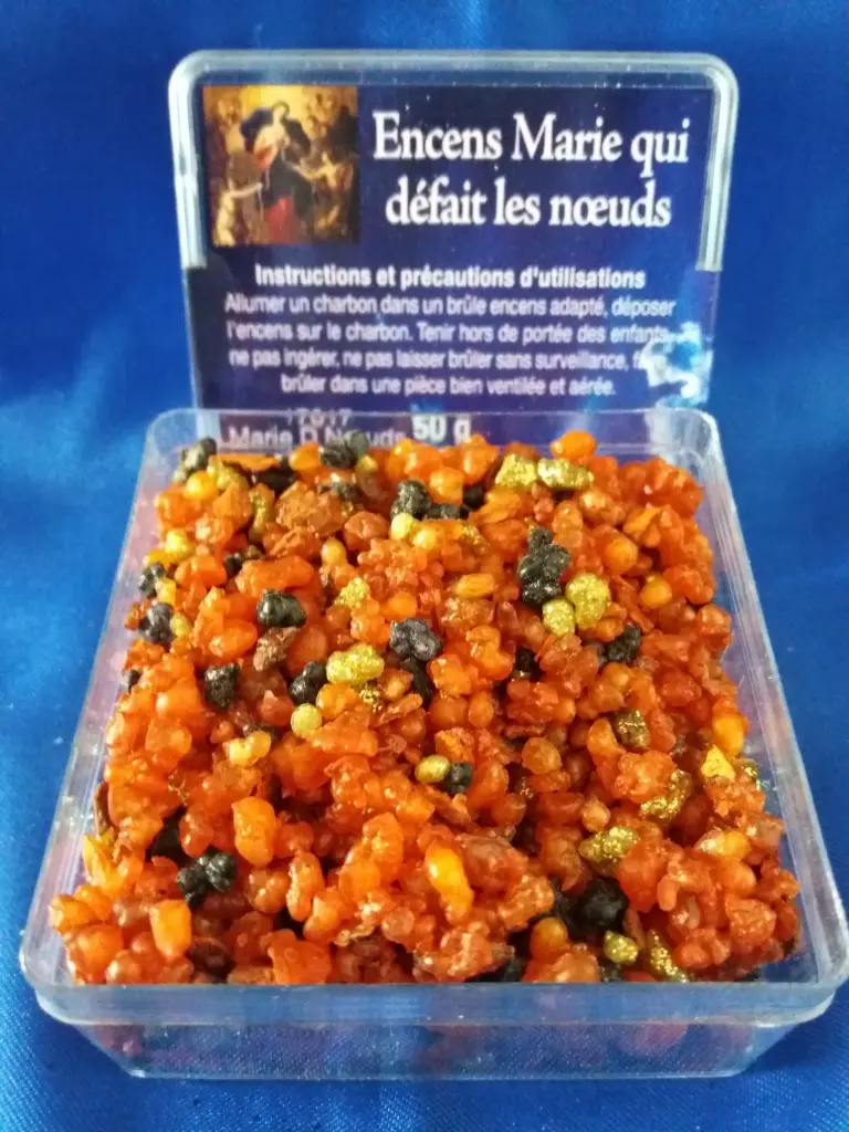 BOÎTE ENCENS "MARIE QUI DÉFAIT LES NOEUDS" 50G