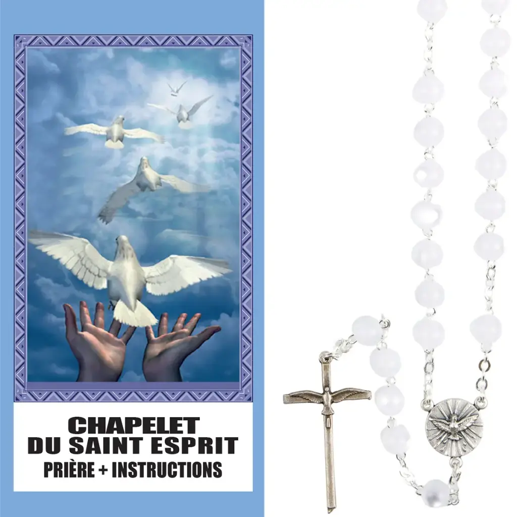 CHAPELET DE L'ESPRIT SAINT AVEC LIVRET EXPLICATIF - 7X7 PERLES