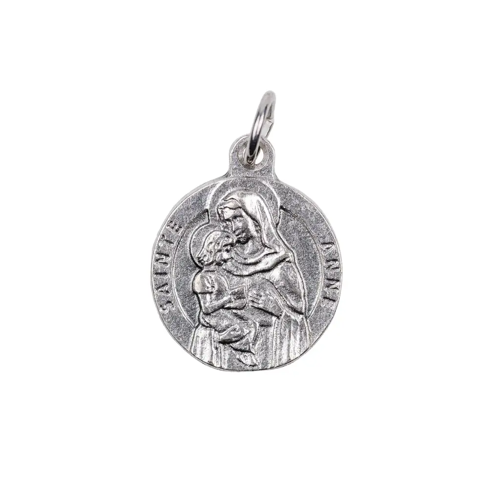 MEDAILLE DE SAINTE ANNE EN METAL 18MM