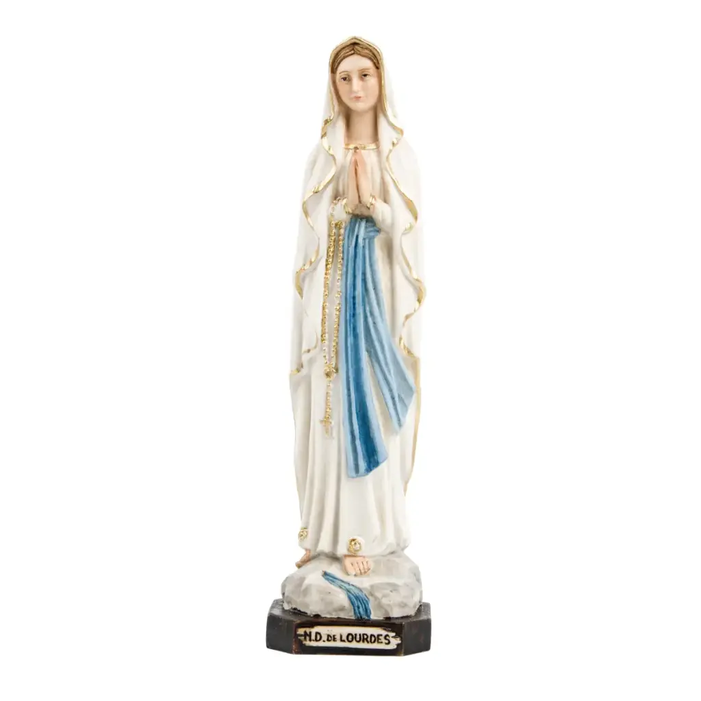 STATUE NOTRE DAME DE LOURDES 20CM - RÉSINE PEINTE