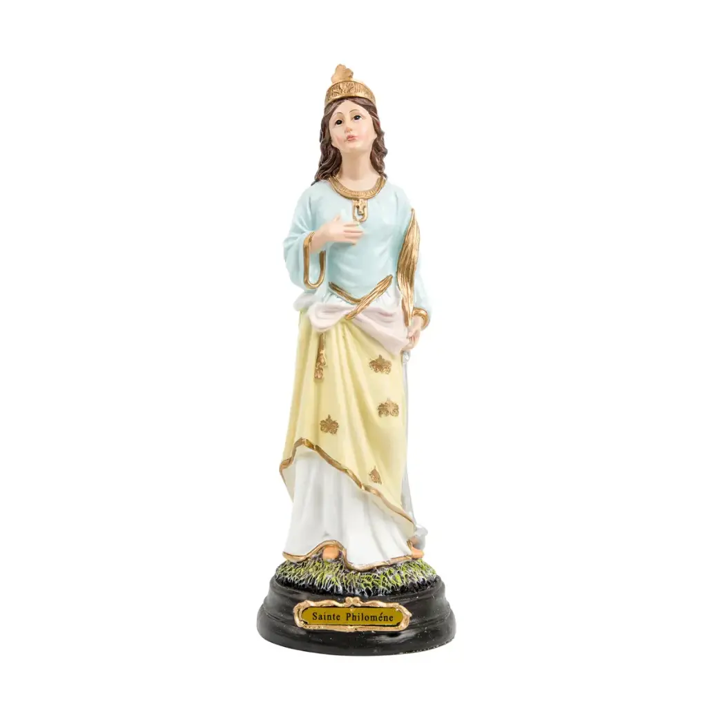 STATUE RESINE SAINTE PHILOMENE 12CM