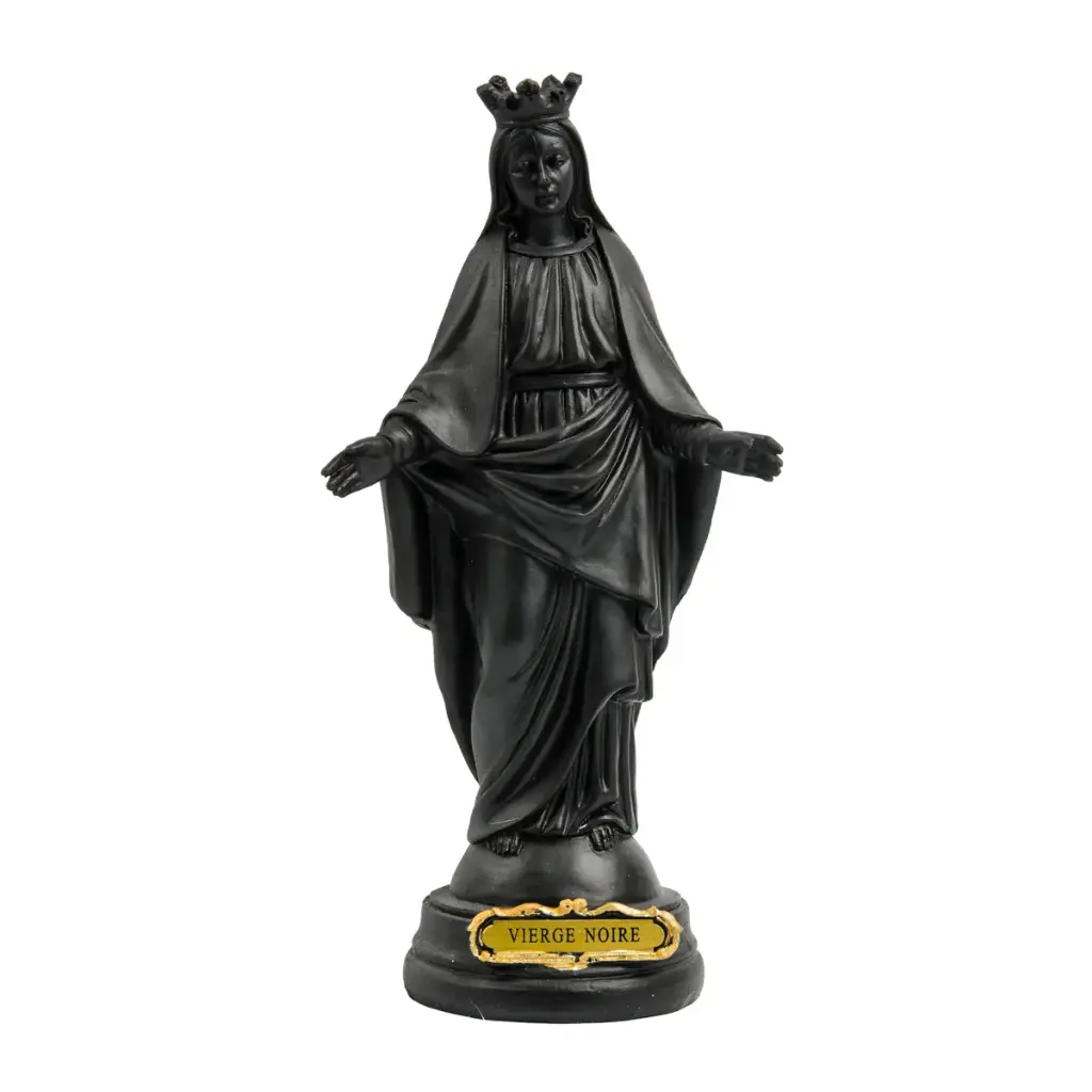 STATUE VIERGE NOIRE - RESINE 12CM