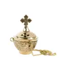 ENCENSOIR / BRULE ENCENS CISELÉ AVEC CHAINE H10CM