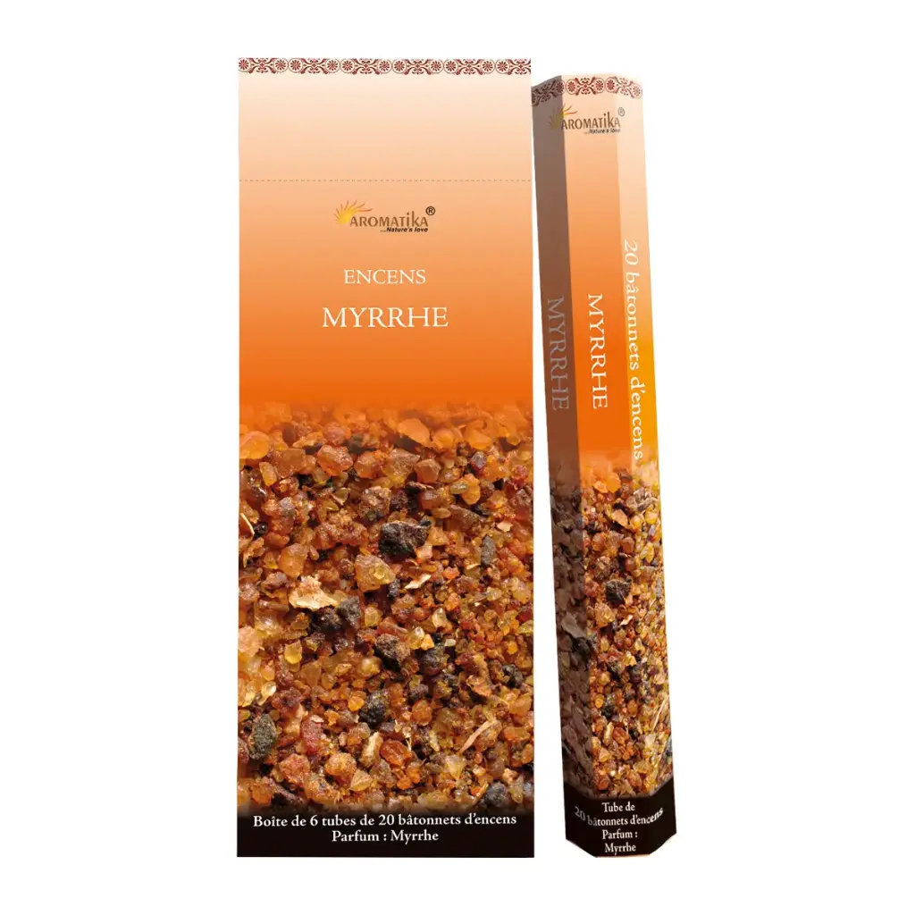 TUBE DE 20 BÂTONNETS D'ENCENS "MYRRHE"
