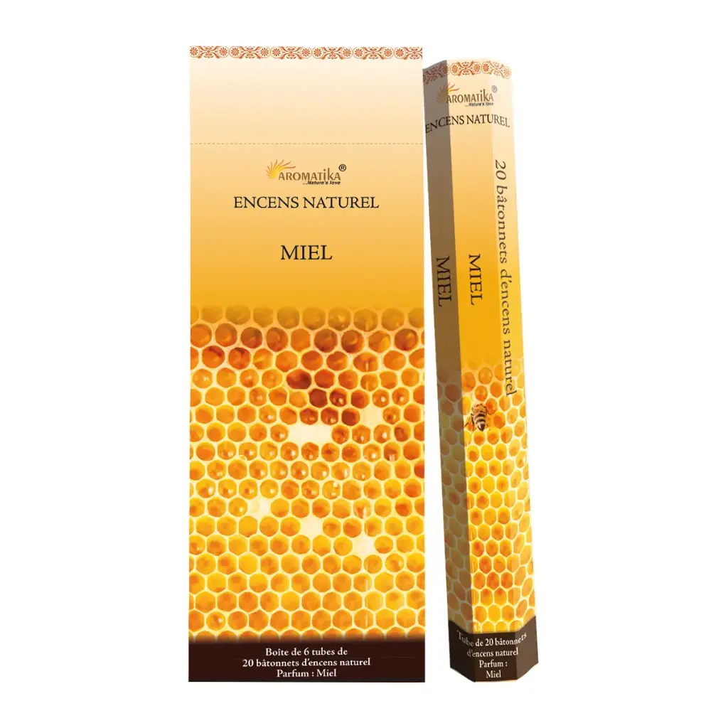 TUBE DE 20 BATONNETS D'ENCENS - MIEL