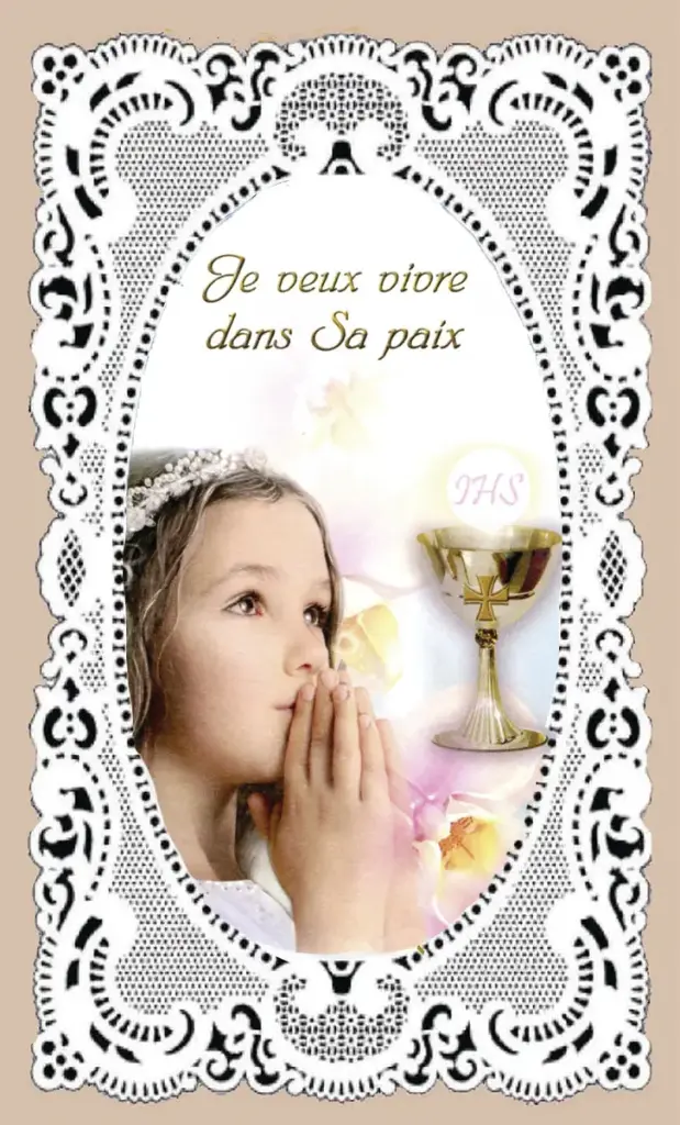 IMAGE DE COMMUNION FILLE - MODÈLE 1