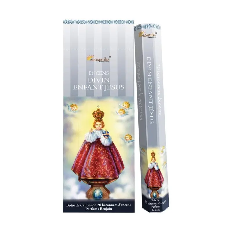 TUBE DE 20 BATONNETS D'ENCENS ENFANT JESUS DE PRAGUE - PARFUM BENJOIN