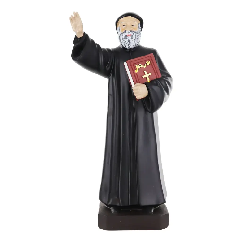 STATUE RESINE SAINT CHARBEL 12CM