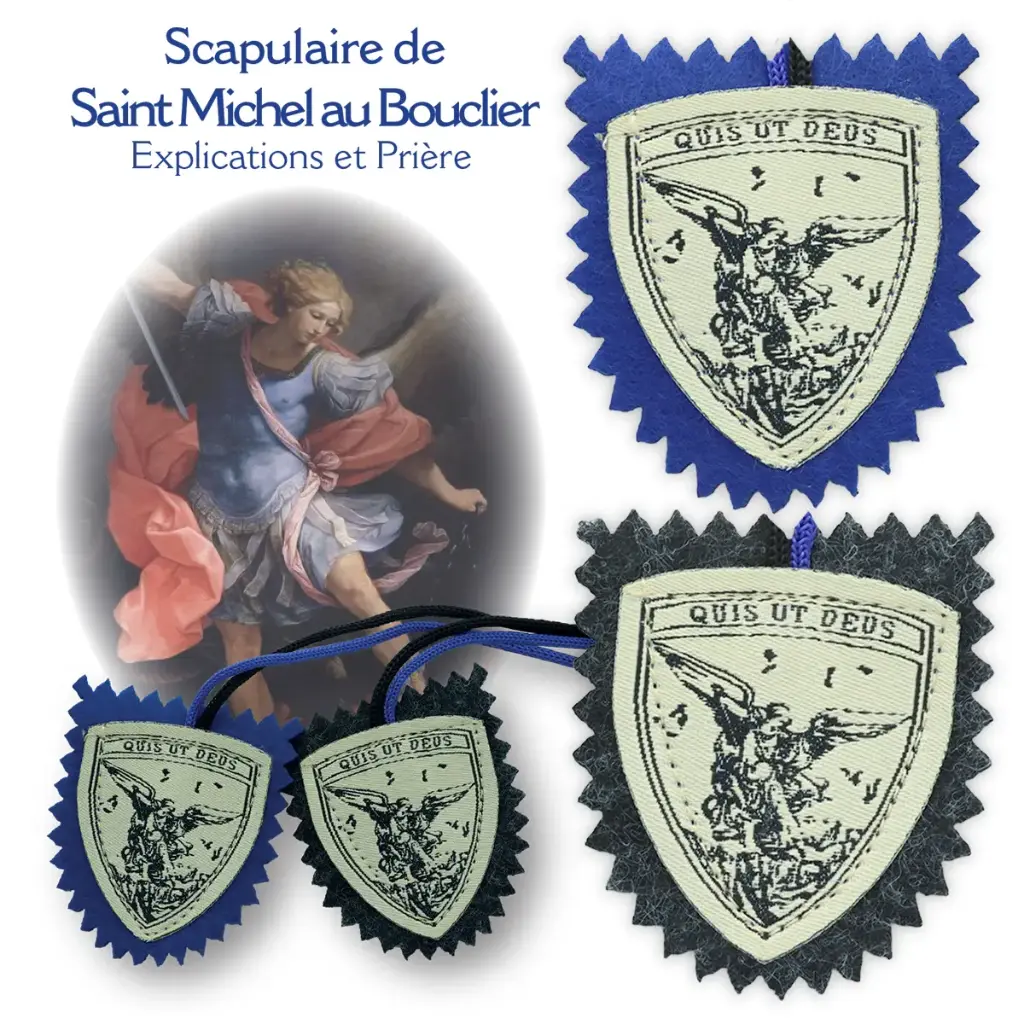 SCAPULAIRE DE SAINT MICHEL AVEC LIVRET EXPLICATION ET PRIÈRE