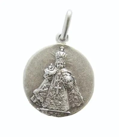 MEDAILLE ENFANT JESUS DE PRAGUE 15MM - METAL ARGENTE
