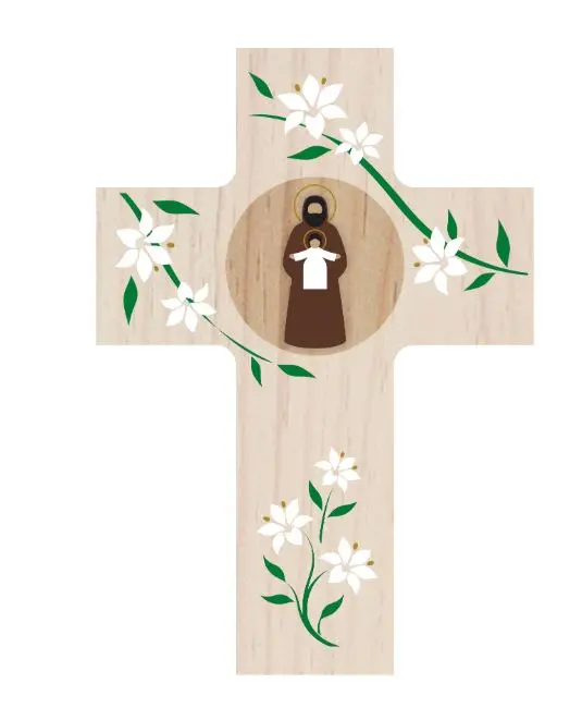 CROIX DECORATIVE, SAINT JOSEPH 14CM