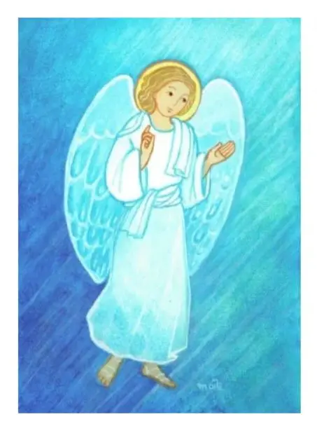 CARTE POSTALE ANGE GARDIEN 15X10CM