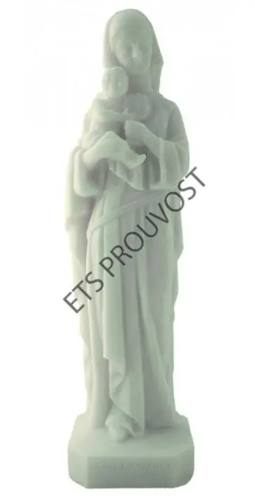 STATUE NOTRE DAME EUCHARISTIE 17 CM - ALBATRE