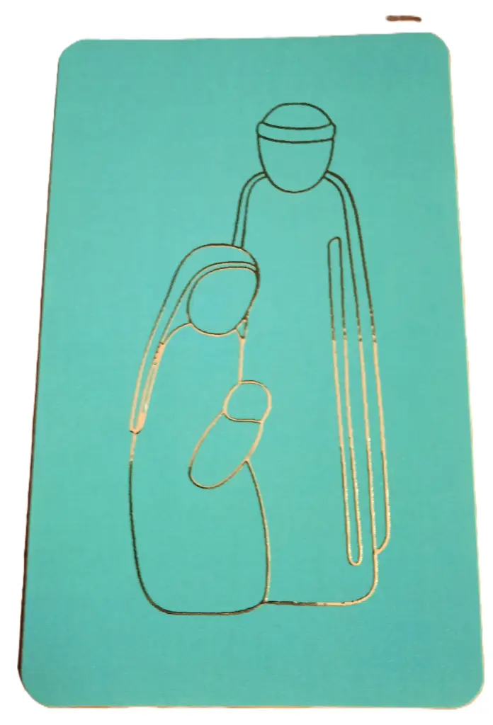 CARTE SIMPLE EMANY STE FAMILLE BETHLEEM 10.5CM