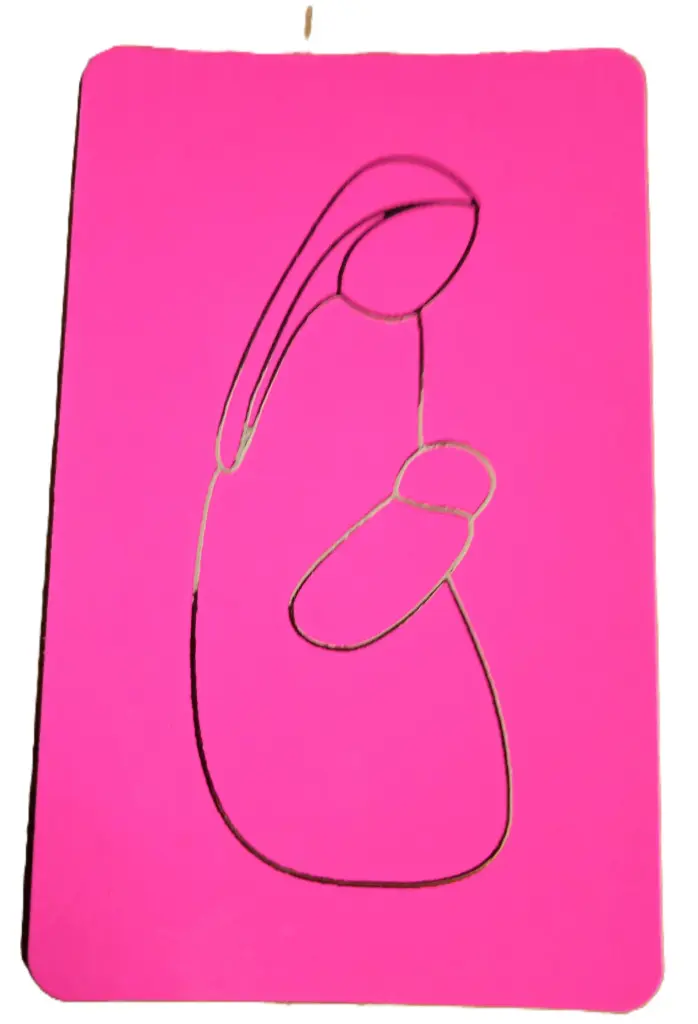 CARTE SIMPLE EMANY VIERGE PROTECTRICE 10.5cm