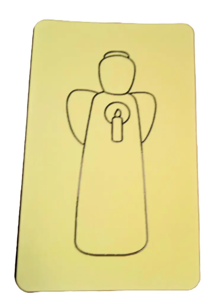 CARTE SIMPLE EMANY ANGE LUMIERE 10.5CM