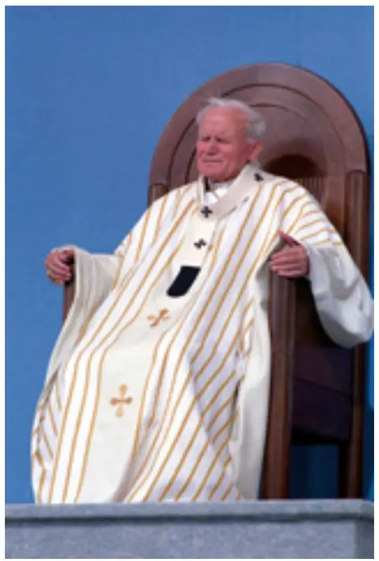 IMAGE PLASTIFIEE AVEC PRIERE - SAINT JEAN PAUL II 8.5X5.5CM