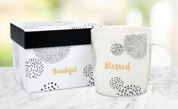 TASSE "THANKFULL-BLESSED" ET SA BOITE