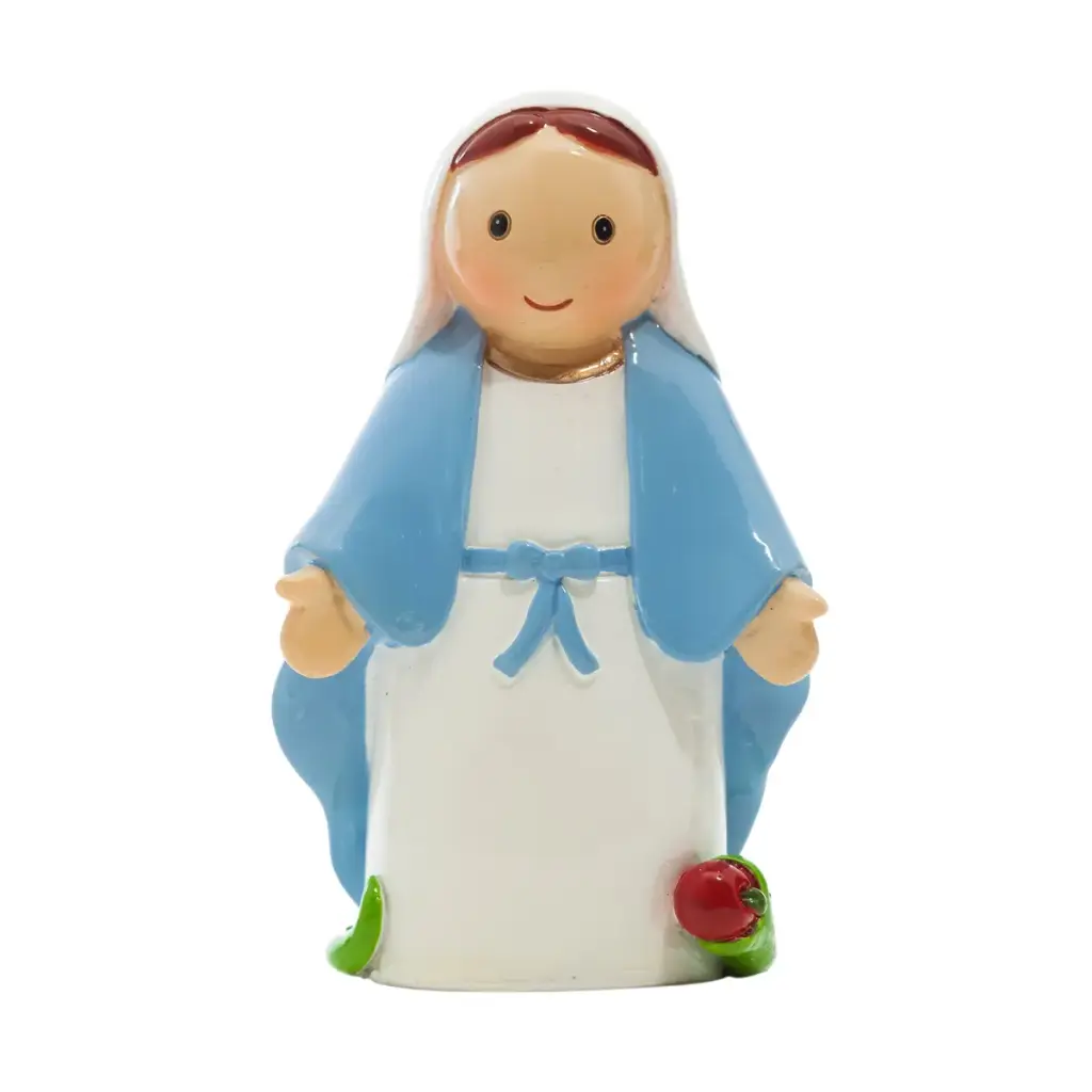 STATUE ENFANTINE VIERGE MIRACULEUSE 4,8 X 3 X H. 8 CM