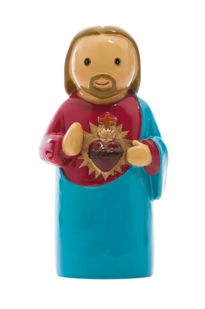 STATUE SACRE COEUR DE JESUS - ENFANT RESINE