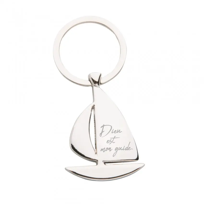 PORTE CLES "DIEU EST MON GUIDE"