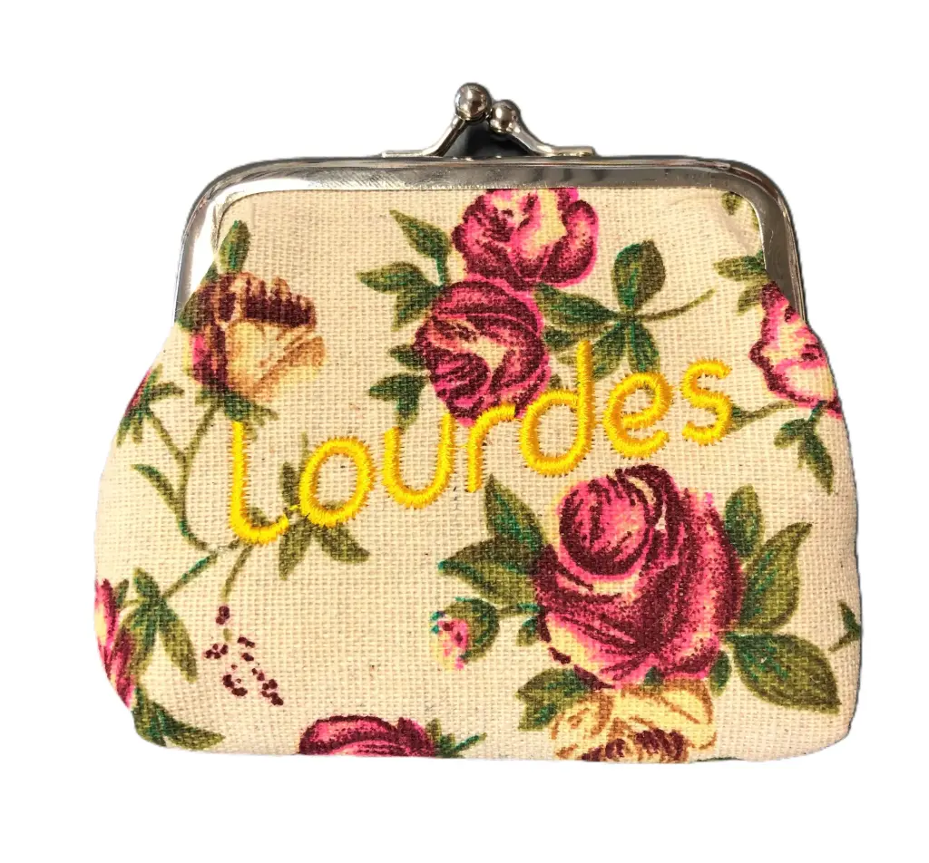 PORTE-MONNAIE ZIP BRODÉ LOURDES