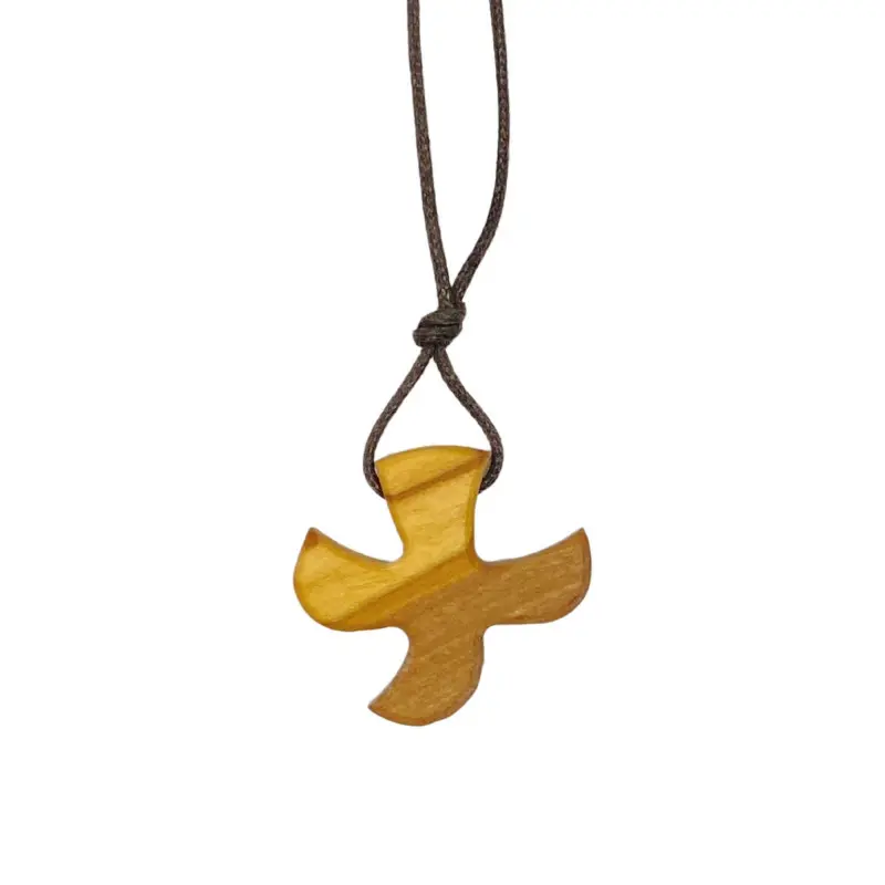 CROIX COLOMBE DE TAIZÉ EN BOIS AVEC CORDON