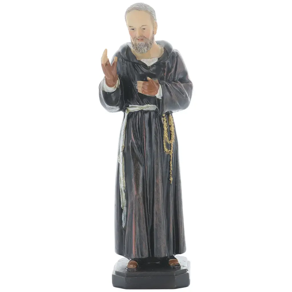 STATUE RÉSINE SAINT PADRE PIO 12CM