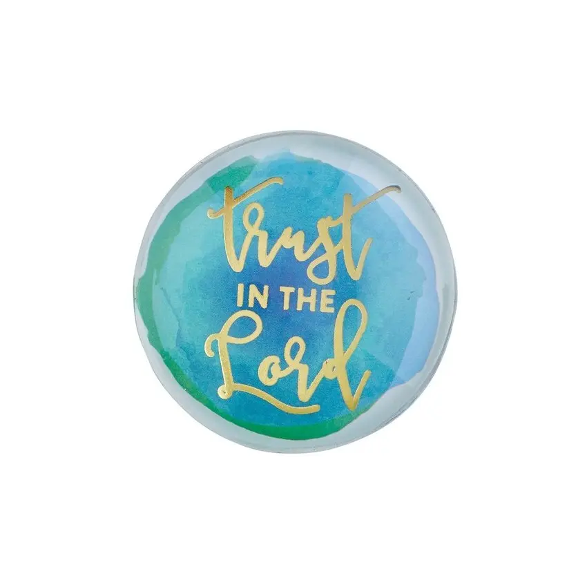MAGNET "TRUST IN THE LORD" RONDE EN VERRE