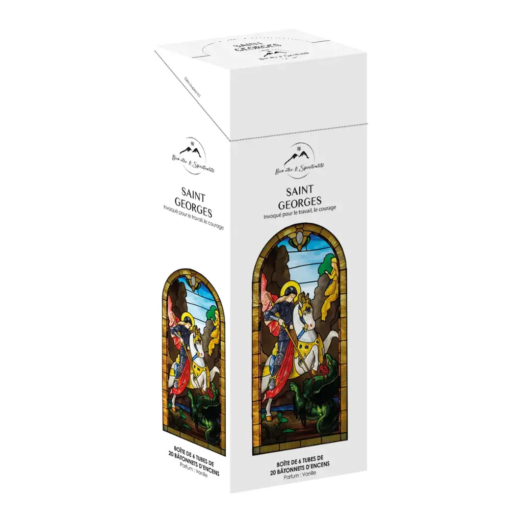TUBE DE 20 BATONNETS D'ENCENS SAINT GEORGES PARFUM VANILLE
