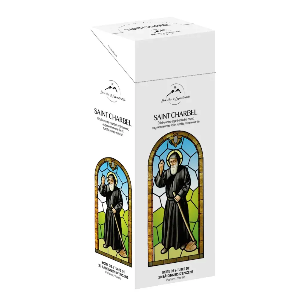 TUBE DE 20 BATONNETS D'ENCENS SAINT CHARBEL PARFUM VANILLE